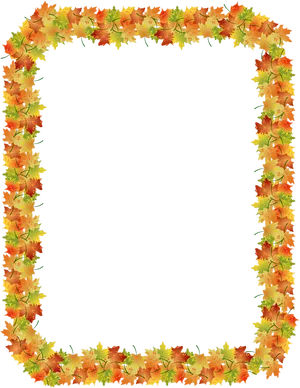 Autumn Leaf Frame Template PNG image
