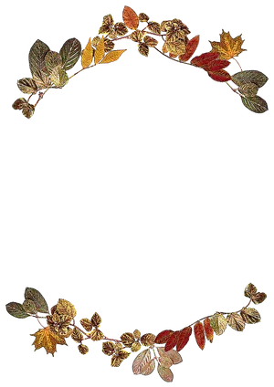 Autumn_ Leaves_ Arch_ Frame PNG image