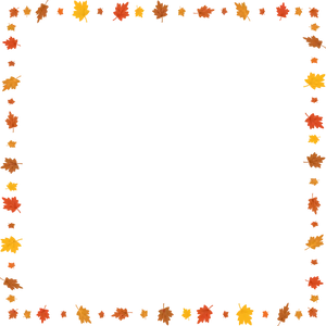 Autumn Leaves Border Design PNG image