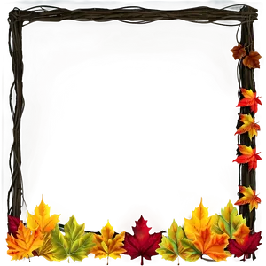 Autumn Leaves Border PNG 04292024