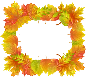 Autumn Leaves Frame PNG image