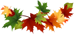 Autumn Leaves Garland PNG image