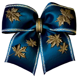 Autumn Leaves Gift Bow PNG 06132024