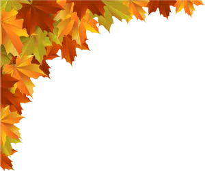 Autumn Leaves Gradient Background PNG image