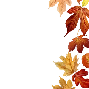 Autumn Leaves Photo Border PNG 36