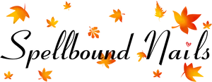Autumn Leaves Spellbound Nails Logo PNG
