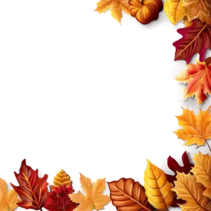 Autumn Leaves Thanksgiving Border Png 06202024 PNG image