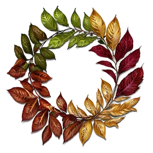 Autumn Leaves Wreath Png 05042024 PNG image