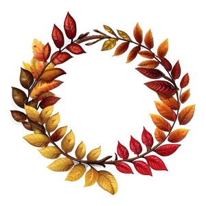 Autumn Leaves Wreath Png 05242024 PNG image