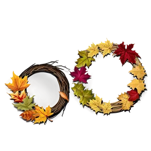 Autumn Leaves Wreath Png 45 PNG image