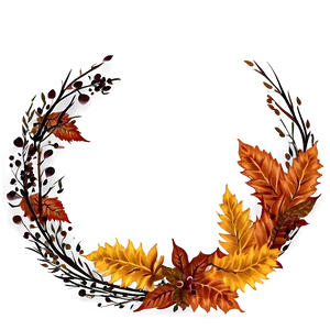 Autumn Leaves Wreath Png Cqo12 PNG image