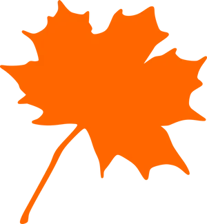 Autumn_ Orange_ Leaf_ Silhouette PNG image