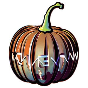 Autumn Pumpkin Outline Graphic Png 06202024 PNG image