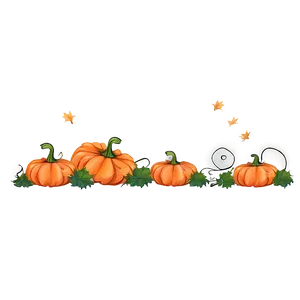 Autumn Pumpkin Patch Scene PNG 18