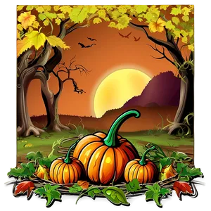 Autumn Pumpkin Patch Scene Png Kew14 PNG image