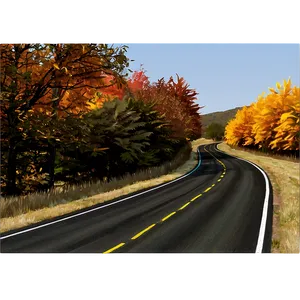 Autumn Road Png 32 PNG image