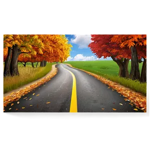 Autumn Road Png Ndw PNG image