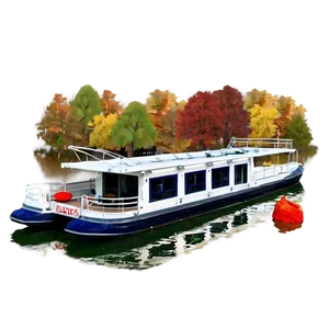 Autumn Scenery Pontoon Boat Tour PNG 6 PNG