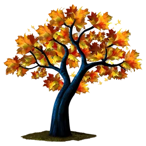 Autumn Tree At Night PNG 06122024