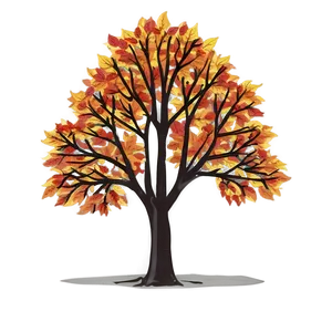 Autumn Tree Elevation PNG Faf