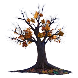 Autumn Tree In Mist PNG 06122024 PNG
