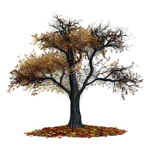 Autumn Tree In Mist PNG 85