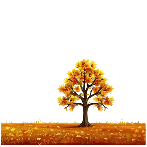 Autumn Tree Landscape PNG 06122024