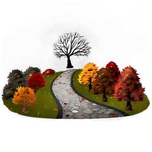 Autumn Tree Path PNG Nmu