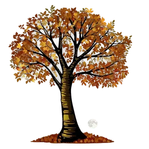 Autumn Tree With Moon PNG Ehw PNG