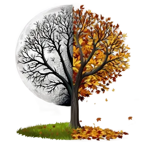 Autumn Tree With Moon PNG Ijb55 PNG