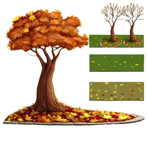Autumn Tree With Pathway PNG Pwn21 PNG