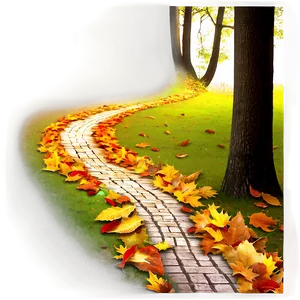 Autumnal Fallen Leaves Pathway Png Paq14 PNG image