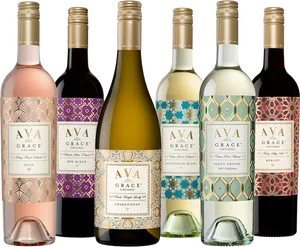 Ava Grace Vineyards Wine Collection PNG image