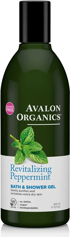 Avalon Organics Peppermint Shower Gel PNG image