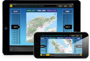 Aviation Navigation Apps Display PNG image