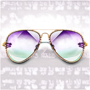 Aviator Glasses With Diamond Trim PNG 75 PNG