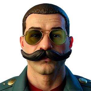 Aviator Pilot Mustache PNG 44