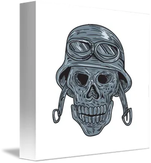 Aviator Skull Artwork PNG image