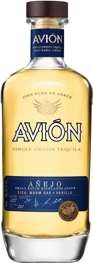 Avion Anejo Tequila Bottle PNG image