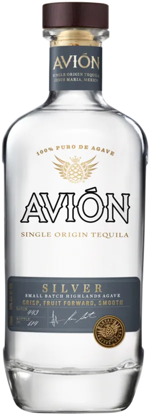 Avion Silver Tequila Bottle PNG image