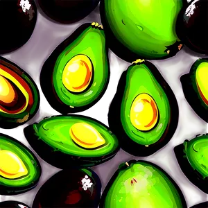Avocado Clipart PNG 68