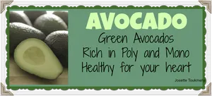Avocado Health Benefits Promotional Graphic PNG image