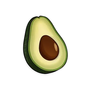 Avocado Illustration PNG 05242024
