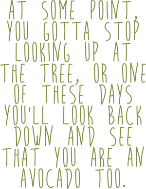 Avocado Tree Life Quote PNG image