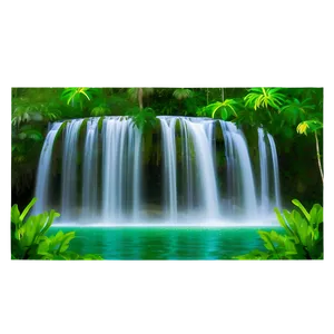 Awesome Jungle Waterfall Png 39 PNG image