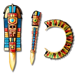 Aztec Ceremonial Knife PNG Cyb PNG