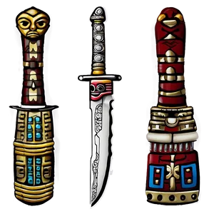 Aztec Ceremonial Knife Png Evo25 PNG image