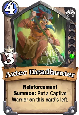 Aztec Headhunter Card Art PNG