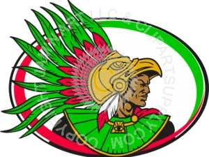 Aztec Warrior Emblem PNG image