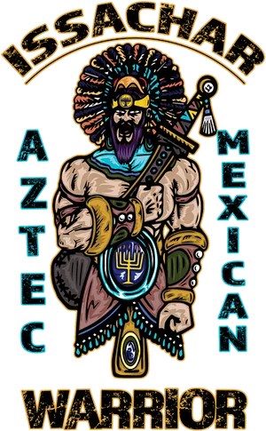 Aztec Warrior Illustration PNG